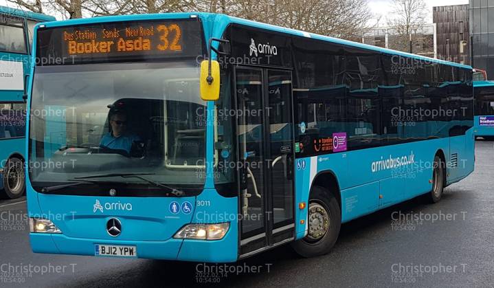 Image of Arriva Beds and Bucks vehicle 3011. Taken by Christopher T at 10.54.00 on 2022.02.14